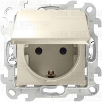 Розетка 1-м СП Simon 24 16А IP44 2P+E Push&Go механизм сл. кость Simon 2420448-031