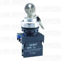 Переключатель с ключом NP8-10Y/21 2 положения фиксацией 2НО IP65 (R) CHINT 667182
