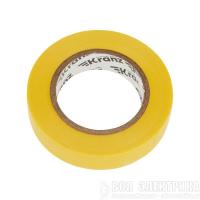 Изолента ПВХ 0.13х15мм 20м желт. (уп.10шт) Kranz KR-09-2602