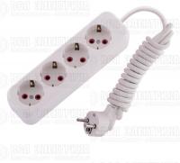 Удлинитель 4х2м с заземл. 16А IP20 Lila LEZARD 720-0402-401