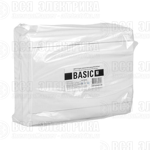 Щит ЩРН-П-12 IP41 бел. дверца (пром. упак.) Basic EKF pb-n-12w-bas