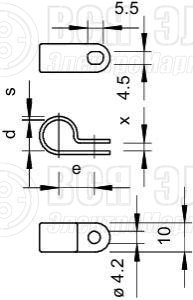 Скоба крепежная d8мм 255 8 LGR OBO 2222086