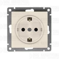Розетка 1-м СП Афина 16А IP20 с заземл. механизм сл. кость (ivory) Universal A0028-I