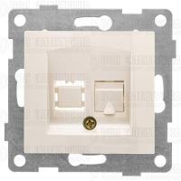 Розетка компьютерная 1-м СП Bravo RJ45 механизм беж. GUSI С10К1-003