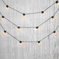 Гирлянда светодиодная "Лофт" 5м 20LED тепл. бел. 1.2Вт IP20 провод ПВХ черн. Neon-Night 303-066