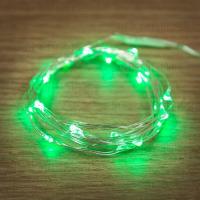 Гирлянда светодиодная "Роса" 2м 20LED зел. 2Вт 4.5В IP20 провод прозр. Neon-Night 303-008