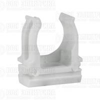 Держатель для труб (клипса) d16мм бел. (уп.10шт) Plast EKF derj-z-16-white