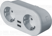 Разветвитель 2-м с заземл. 14 556 Smart Home NSH-ST-02 2хUSB с управлением по WI-FI бел. NAVIGATOR 14556