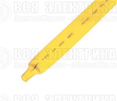 Трубка термоусадочная 15.0/7.5 1м желт. REXANT 21-5002