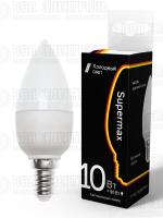 Лампа светодиодная Supermax 10Вт свеча 6400К E14 230В КОСМОС Sup_LED10wCNE1464