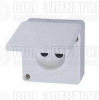 Розетка 1-м ОП 16А IP44 без заземл. бел. БЕЛТИЗ РА 16-004