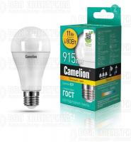 Лампа светодиодная LED11-A60/830/E27 11Вт грушевидная матовая 3000К тепл. бел. E27 915лм 170-265В Camelion 12035