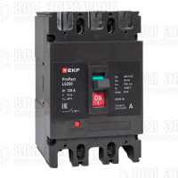 Выключатель автоматический 3п 125А 25кА LS250 ProPact EKF mccb-250-25-3-125-ls