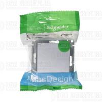 Розетка 1-м СП AtlasDesign 16А IP20 с заземл. защ. шторки с крышкой механизм алюм. SE ATN000346