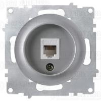 Розетка компьютерная 1-м СП Florence RJ45 кат.5E механизм сер. (1E20701302) OneKeyElectro 2172839