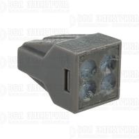 Экспресс-клемма с пастой 4-проводная до 2.5кв.мм сер. (уп.100шт) (773-304) Rexant 07-3040