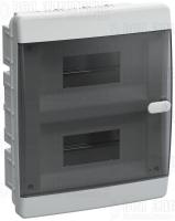 Корпус ЩРВ-П-18 UNION Compact IP41 черн. прозр. дверь пластик. IEK UIC-KP12-V-18-41-K01