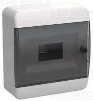 Корпус ЩРН-П-8 TEKFOR IP41 черн. прозр. дверь пластик. IEK TF5-KP12-N-08-41-K01-K03