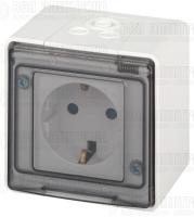 Розетка Эксперт 11-2502-01 2P+E IP55 шторки 16А-250В ОУ бел. Эра Б0063280