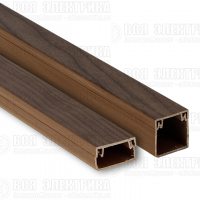 Кабель-канал 40х25 L2000 пластик темн. дер. Plast PROxima EKF kk-40-25d