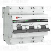 Выключатель автоматический модульный 3п D 100А 10кА ВА 47-100 PROxima EKF mcb47100-3-100D-pro