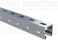 Профиль С-образный перфорир. 41х41 L800 сталь 2.5мм LAS гор. оцинк. DKC BPM4108HDZ