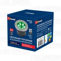 Светильник светодиодный архитектурный ULU-B11A-6W/GREEN IP67 GREY уличный встраиваемый зел. свет корпус сер. Uniel UL-00006822