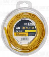 Трубка термоусадочная ТТУ нг-LS 8/4 желт. (уп.2м) IEK UDR12-008-004-002-K05-T