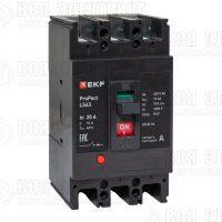 Выключатель автоматический 3п 20А 15кА LS63 ProPact EKF mccb-63-15-3-20-ls