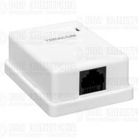 Розетка настенная TERACOM кат.5E неэкранированная 1 порт RJ-45 Dual IDC бел. EKF TRC-WBOX-1RJ45-5EUTP-WH