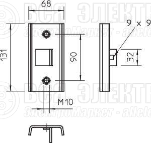 Пластина для перекладины лотка SAA CPS 4 FT OBO 6007498