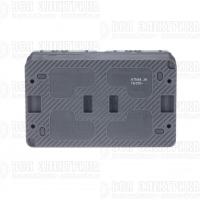 Розетка 2-м ОП AtlasDesign Profi54 16А IP54 250В с заземл. защ. шторки антрацит SE ATN544026