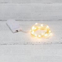 Гирлянда светодиодная "Роса" с крупными каплями 2м 20LED тепл. бел. 0.1Вт IP20 элементы питания 2хCR2032 (в компл.) Neon-Night 302-006