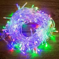 Гирлянда светодиодная универсальная 10м 100LED мультиколор 4Вт IP20 с контроллером провод ПВХ прозр. Neon-Night 304-029