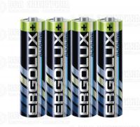 Элемент питания алкалиновый AAA/LR03 1.5В Alkaline SR4 (блист.4шт) Ergolux 14281