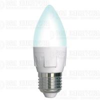 Лампа светодиодная LED-C37 7W/4000K/E27 /FR/DIM PLP01WH Яркая 7Вт матовая 4000К нейтр. бел. E27 диммир. (упак. картон) Uniel UL-00004295