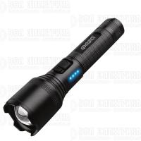 Фонарь аккумуляторный AccuF1-L15WZ-bk 15Вт XHP60 800Лм Li-ion 18650 3.7В 1200мАч (5режимов; с функцией ZOOM; кабель USB-Type-C в комплекте) черн. IPX4 ФАZА 5050402