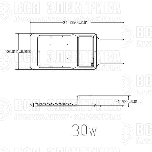 Светильник светодиодный SPP-503-0-50K-030 30Вт 5000К IP65 3000лм консольный (аналог ДКУ) Эра Б0043666