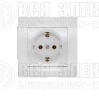 Розетка 1-м СП Бриллиант 16А IP20 с заземл. бел. UNIVersal 7947625