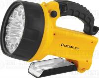 Фонарь аккумуляторный UF3712LED 19LED аккум. 4В 2А.ч 220В/12В пластик. желт. (кор.) Ultraflash 8310