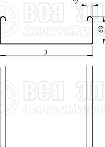 Лоток листовой неперфорированный 200х60 L3000 сталь 1.5мм SKSU 620 FT OBO 6064353