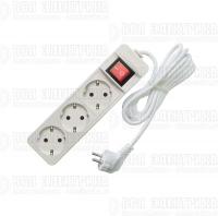 Удлинитель 3х3м с заземл. 10А IP20 2.2кВт ПВС с выкл. Союз 481S-7303
