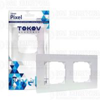 Рамка 2-м Pixel универс. перламутр. TOKOV ELECTRIC TKE-PX-RM2-C04
