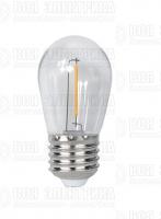 Лампа светодиодная филаментная PLED-ECO-S14 1Вт 2700К тепл. бел. CLEAR E27 для Белт-лайт Pro JazzWay 5040625