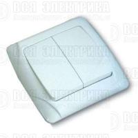 Выключатель 2-кл. СП Маргарита 10А IP20 бел. UNIVersal М0023
