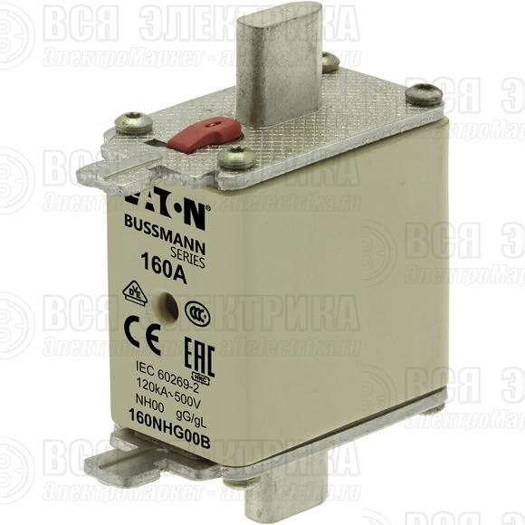 Предохранитель NH 63A 690В gG 00 двойная индикация EATON 63NHG00B-690