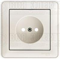 Розетка 1-м СП W59 16А IP20 без заземл. защ. шторки бел. SE RS16-151-18