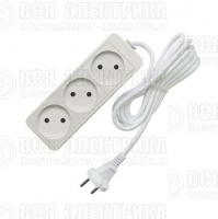 Удлинитель 3х3м без заземл. 10А IP20 2.2кВт ПВС Союз 481S-1303