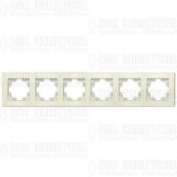 Рамка 6-м Афина универс. сл. кость (ivory) Universal A1043-I