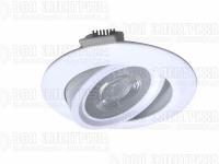Светильник светодиодный Downlight RR 7Вт 180-265В 4000К кругл. поворотн. панель бел. КОСМОС KDownRR7W4000K